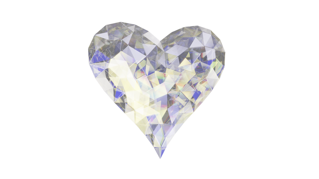 heart, diamond, love