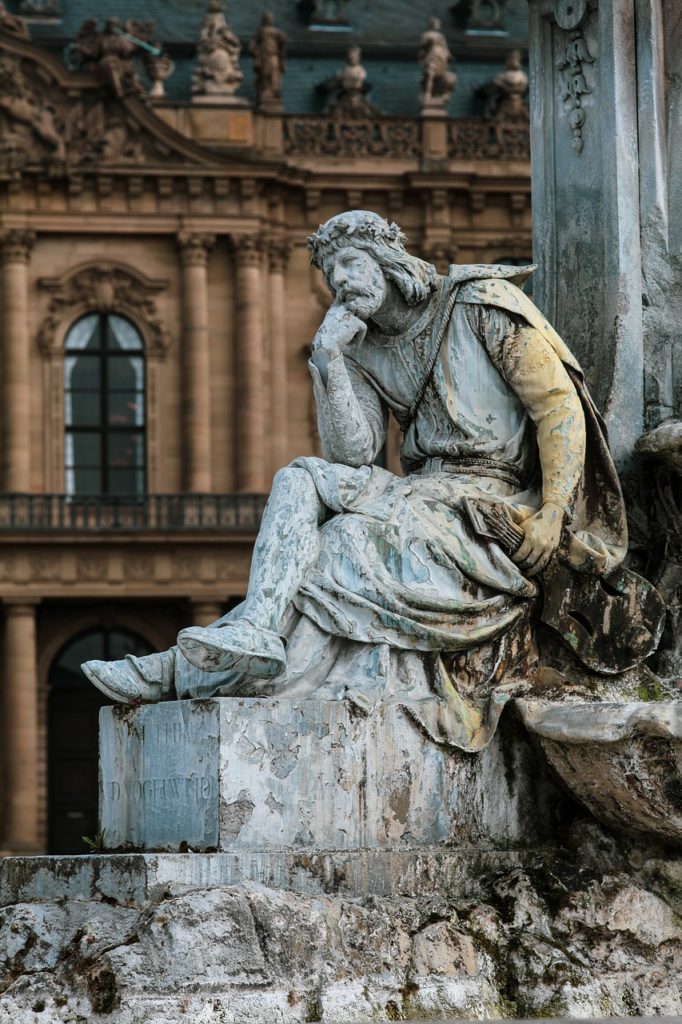 frankonia fountain, walther von der vogelweide, würzburg