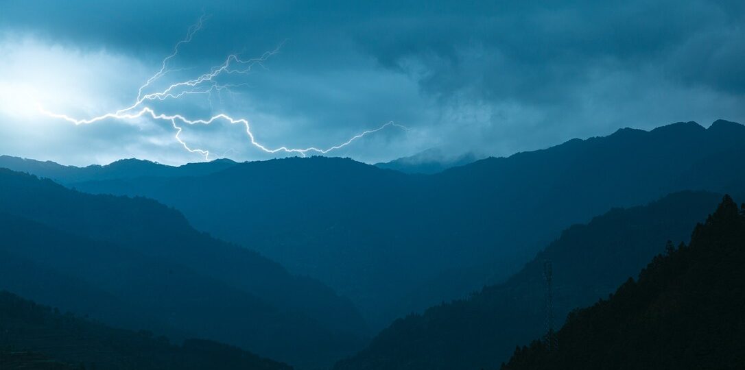 lightning, storm, sky