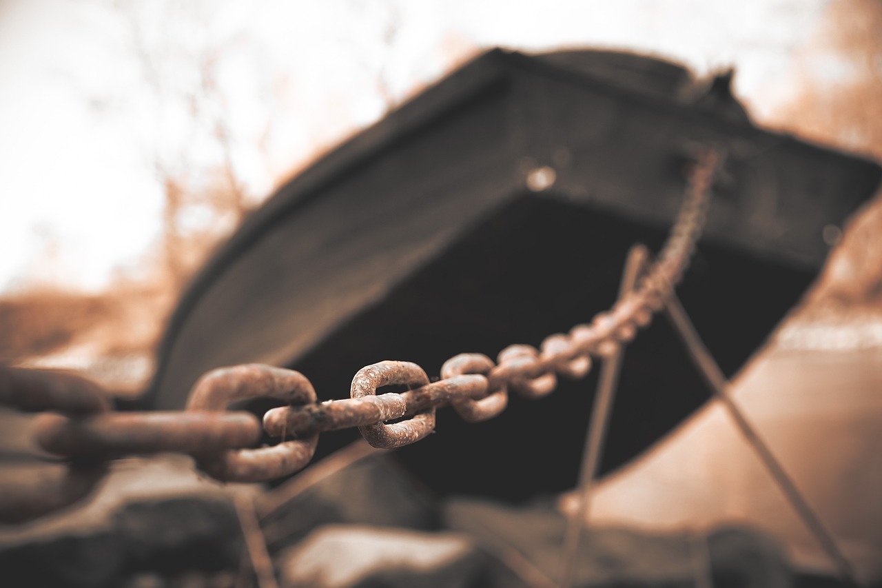 chain, boat, brown