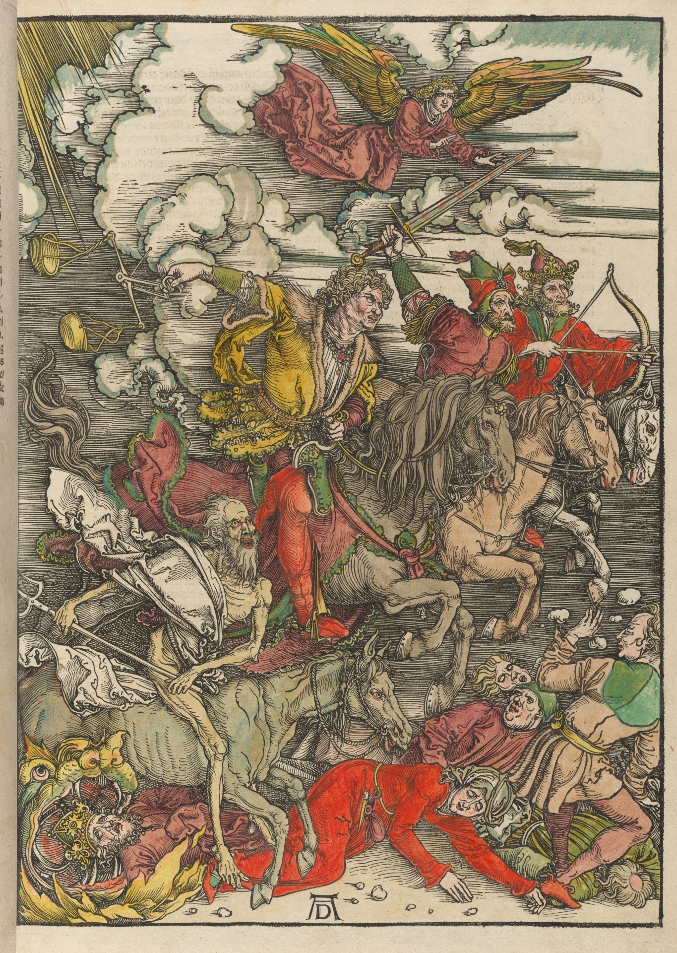 Albrecht Dürer 1471–1528 "The Four Horsemen," woodcut print.